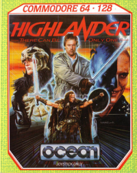 Highlander Commodore 64  box art