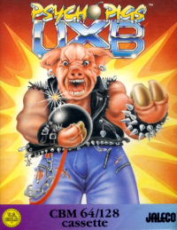 Psycho Pigs UXB Commodore 64  box art