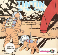 TinTin on the Moon Commodore 64  box art