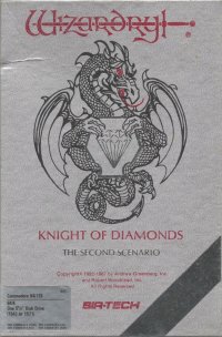 Wizardry Knight of Diamonds the Second Scenario Commodore 64 US box art