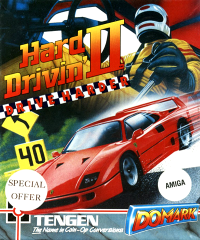 Hard Drivin’ 2: Drive Harder Amiga US box art