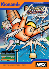 Hyper Sports 1 PAL MSX PAL box art