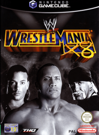 WWE WrestleMania X8 PAL Gamecube PAL box art
