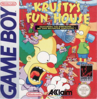 Krusty's Fun House PAL GameBoy  box art