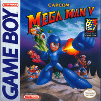 Mega Man 5 GameBoy box art