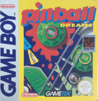 Pinball Dreams PAL GameBoy PAL box art