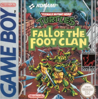 Teenage Mutant Hero Turtles: Fall of the Foot Clan PAL GameBoy PAL box art