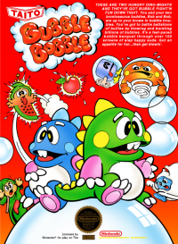 Bubble Bobble PAL NES PAL box art