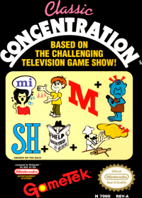Classic Concentration NES US box art