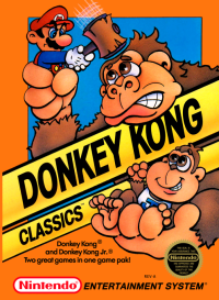 Donkey Kong Classics NES US box art