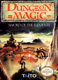 Dungeon Magic NES US box art