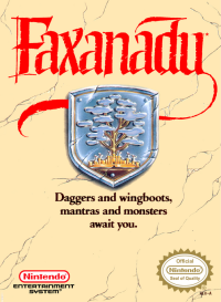 Faxanadu PAL NES PAL box art