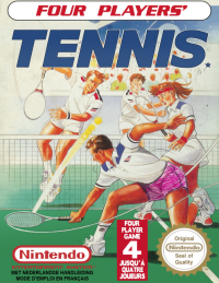 Four Players Tennis PAL NES PAL box art