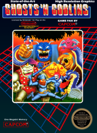 Ghosts 'n Goblins NES US box art