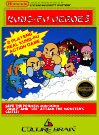 Kung Fu Heroes NES  box art