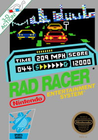 Rad Racer PAL NES PAL box art
