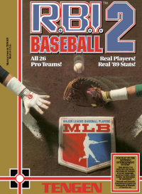 RBI Baseball 2 NES  box art