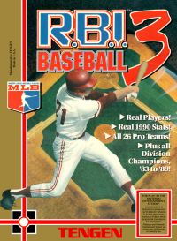 RBI Baseball 3 NES  box art