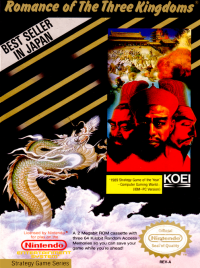 Romance of the Three Kingdoms NES US box art