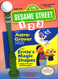 Sesame Street 123 NES  box art