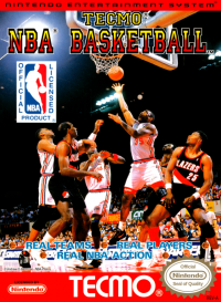 Tecmo NBA Basketball NES US box art