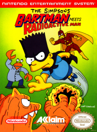 The Simpsons Bartman Meets Radioactive Man NES US box art