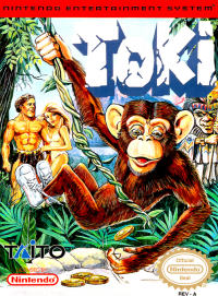 Toki NES US box art