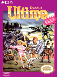 Ultima Exodus NES US box art