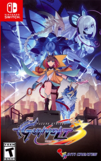 Azure Striker Gunvolt 3 Nintendo Switch US box art