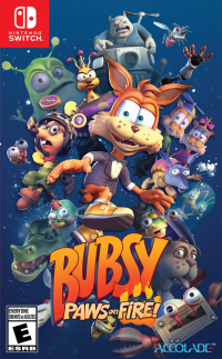 Bubsy Paws on Fire Nintendo Switch US box art