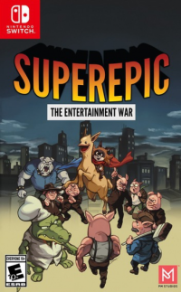 Superepic: The Entertainment War Nintendo Switch US box art