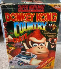 Donkey Kong Country Crate PAL Super Nintendo PAL box art