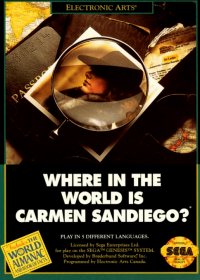 Where in the World is Carmen Sandiego Sega Genesis box art