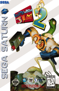 Earthworm Jim 2 Sega Saturn US box art