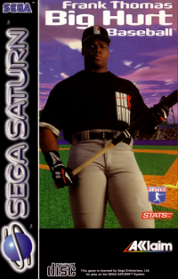 Frank Thomas' Big Hurt Baseball PAL Sega Saturn PAL box art
