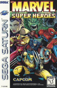 Marvel Super Heroes Sega Saturn  box art