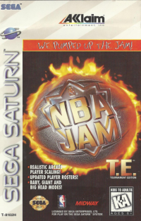 NBA Jam Tournament Edition Sega Saturn US box art