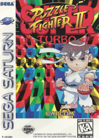 Super Puzzle Fighter II Turbo Sega Saturn  box art