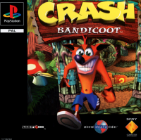 Crash Bandicoot PAL Playstation PAL box art