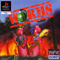 Worms Playstation US box art