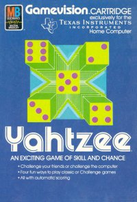 Yahtzee TI-99 US box art