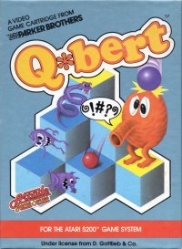 Q*bert Atari 5200 US box art